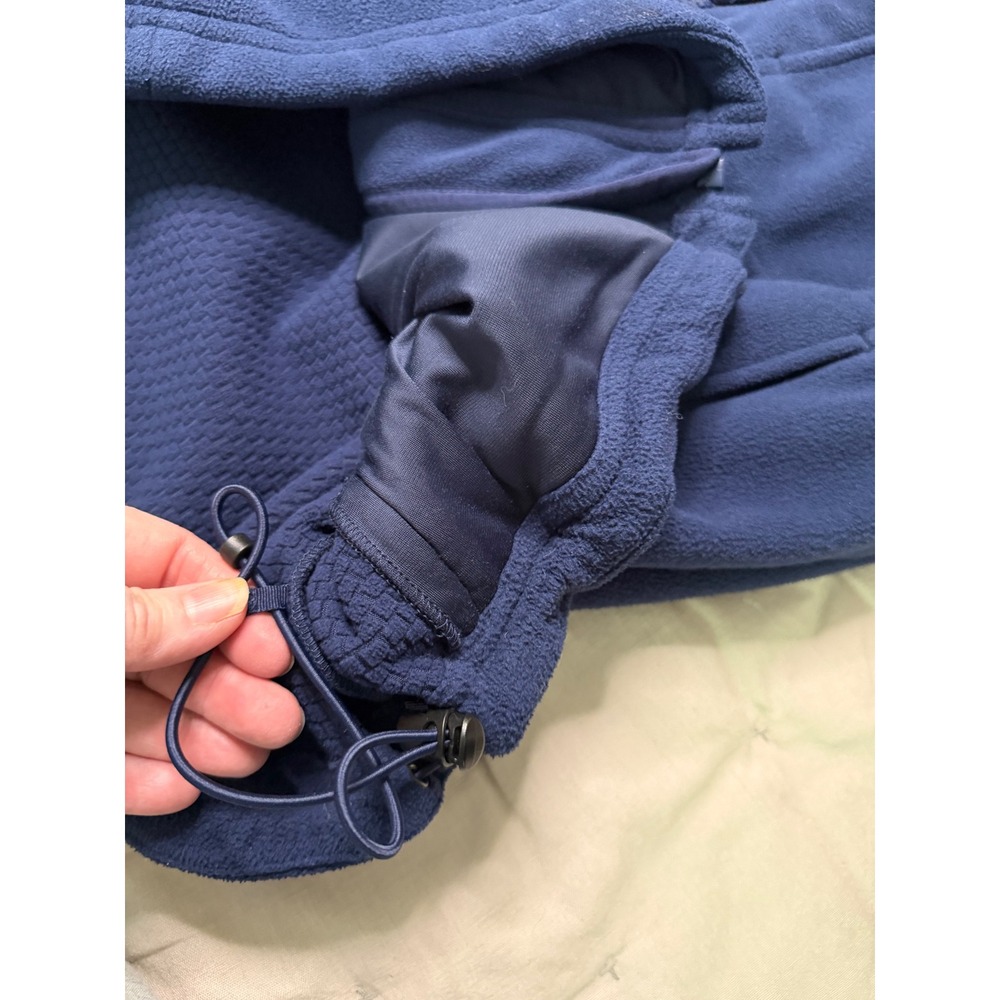 Duluth Trading Co Mens Fleece Vest MED Navy Blue Full Zip Pocket Fall Light - Picture 9 of 10